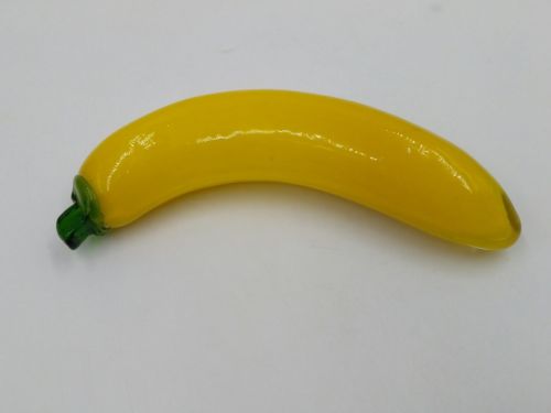 Glass Banana Fruit / Vegetable Murano Style Hand Blown Great large size 7 inch