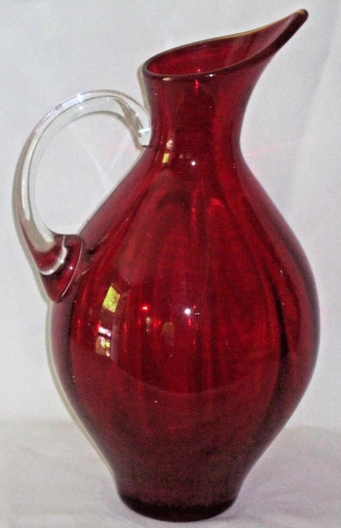 Gorgeous Vintage Red Pitcher by Viking 11
