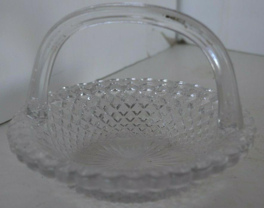 Vintage Glass Small Clear Basket