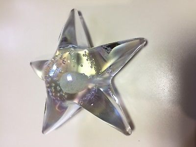 Art Glass Star Paperweight Contemporary by Silvestri