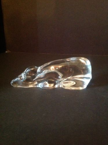 Baccarat Glass Figure Mouse Rat. Signed. 4