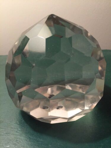 Large Multi Faceted Art Glass Paperweight Globe Shape 4