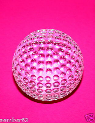 Waterford Crystal, Golf Ball, Desk Paperweight,VINTAGE~Dimples~Etched*US SELLER*