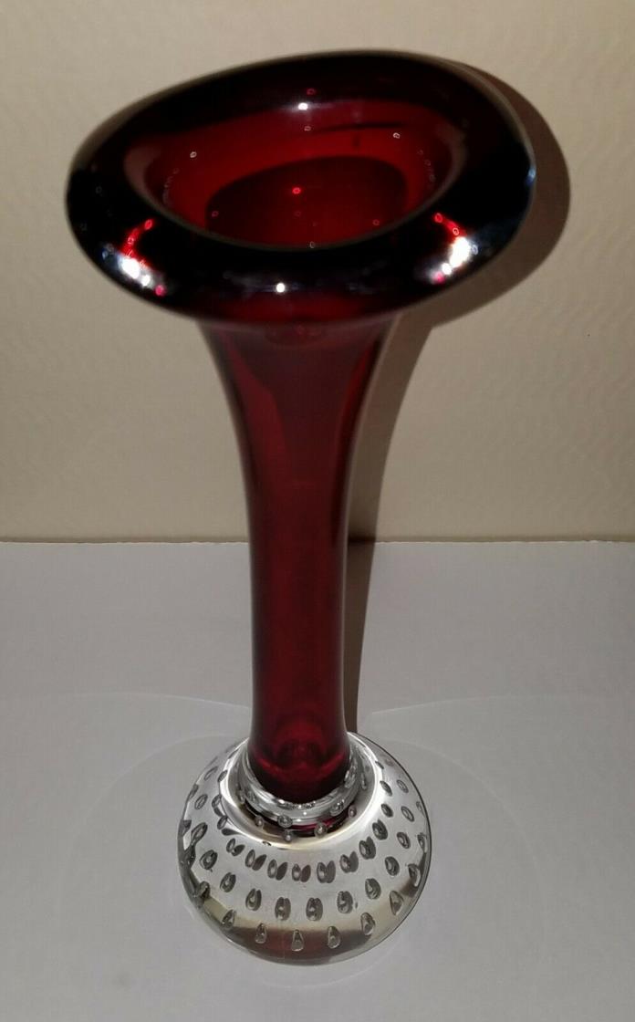 Vintage Aseda Sweden Cranberry Red Glass 8