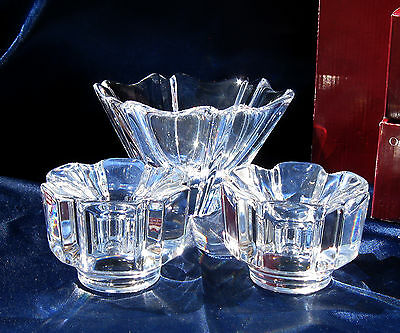 Orrefors Orion Bowl and 2 candleholders Retail $185