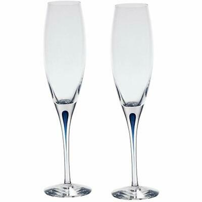 Intermezzo Blue Flutes, Set Of 2 Champagne Glasses