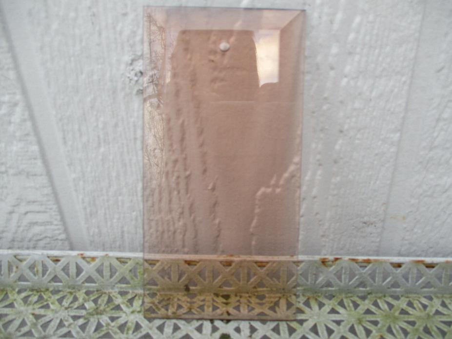 Beveled Peach Glass W/Hole Hanging Parts 3