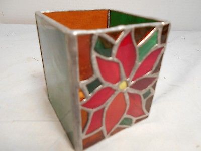 Leaded Stain Glass Candle Holder