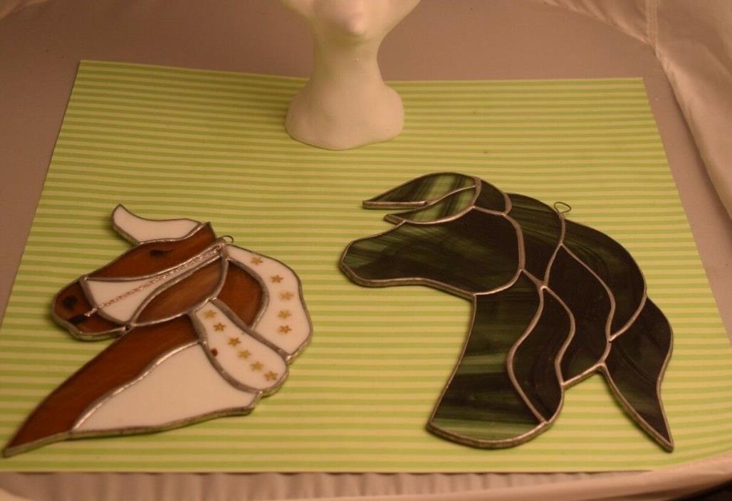 Stained Glass Horse Sun Catchers Set of 2