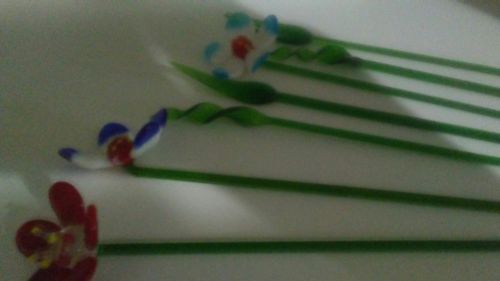 Long Stem Glass Flowers