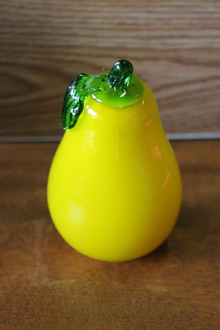 Art Glass Pear Fruit Murano Style 5