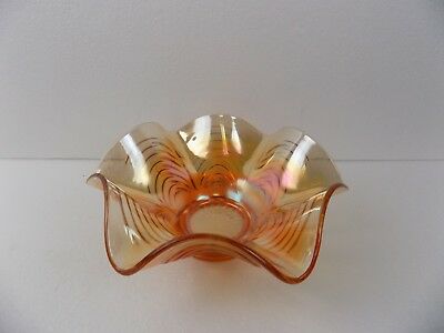 CANDY DISH - NICE AMBER GLASS CANDY DISH