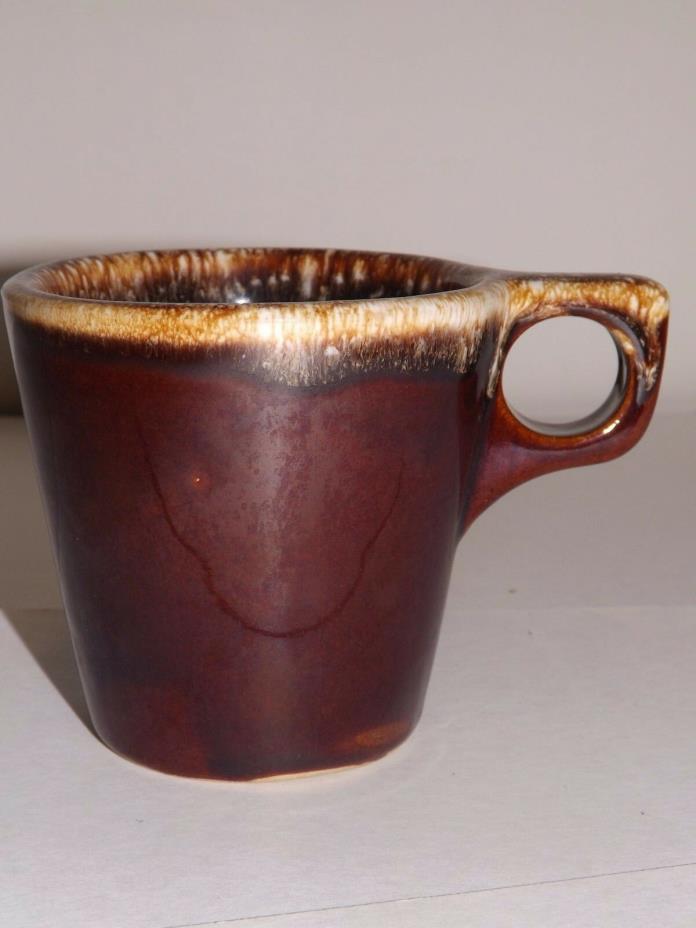 USA OVEN PROOF MARKED BROWN DRIP COFFEE MUG CUP