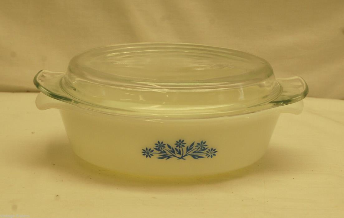 Vintage Anchor Hocking Fire King Casserole Dish w Lid Oven Proof 1 1/2qt 433 USA