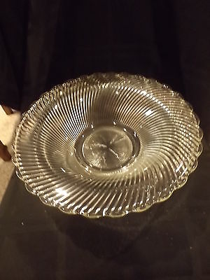 Vintage large swirl glass bowl