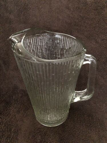 Vintage Anchor Hocking Clear Soreno PItcher 64 0z
