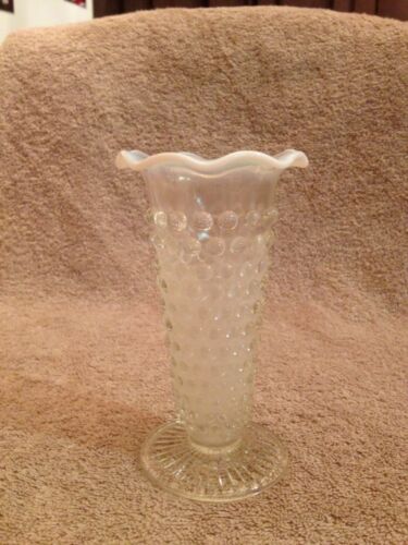 Vintage Anchor Hocking Hobnail Opalescent Vase