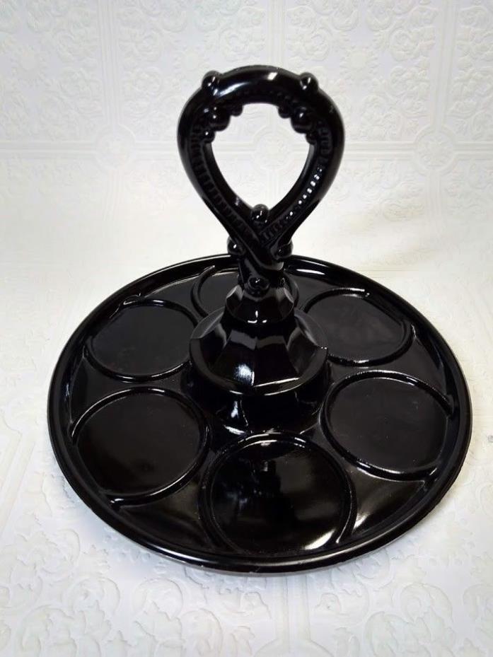 Black Amethyst Glass Beverage Set Holder