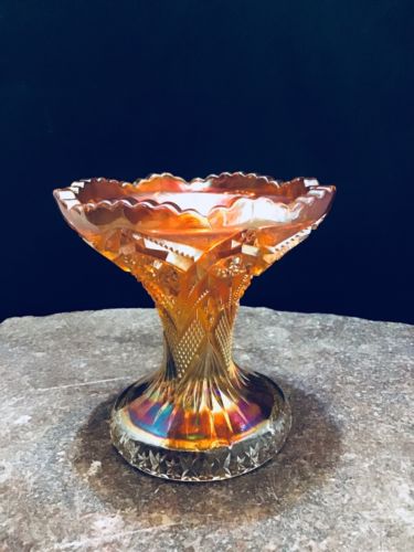 carnival glass vintage pre-1940 Compote Marigold Depression Glass Antique
