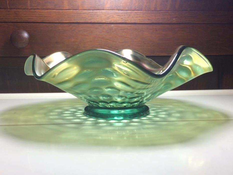 Westmoreland Pearly Dots carnival glass bowl