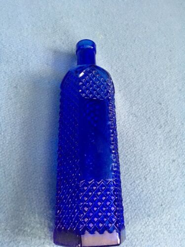 Tall cobalt blue bottle - 12
