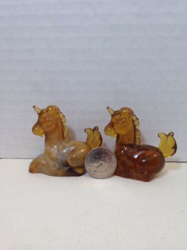 Lot Of 2 Boyd Glass LUCKY the UNICORN #2