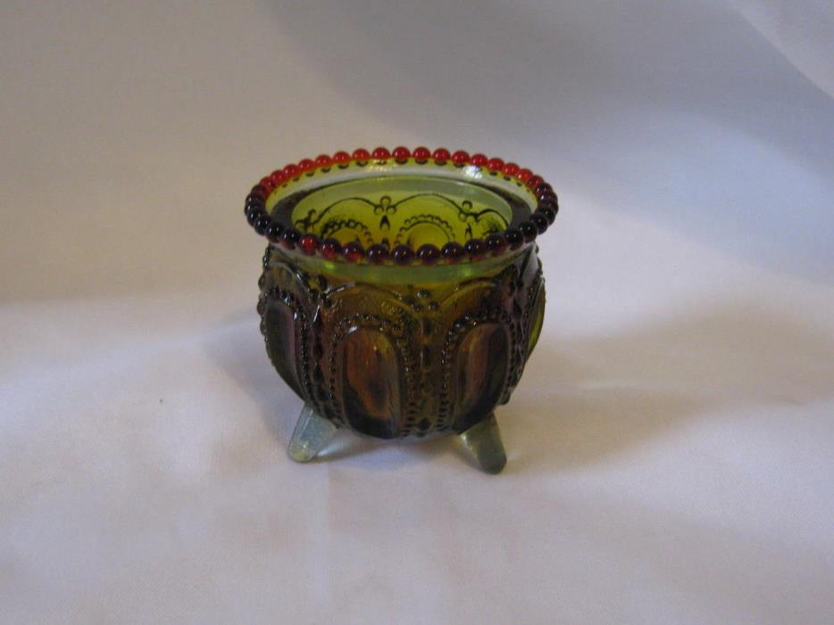 Boyd Art Glass 1978 Rubina Gypsy Witches' Pot Kettle Toothpick Holder