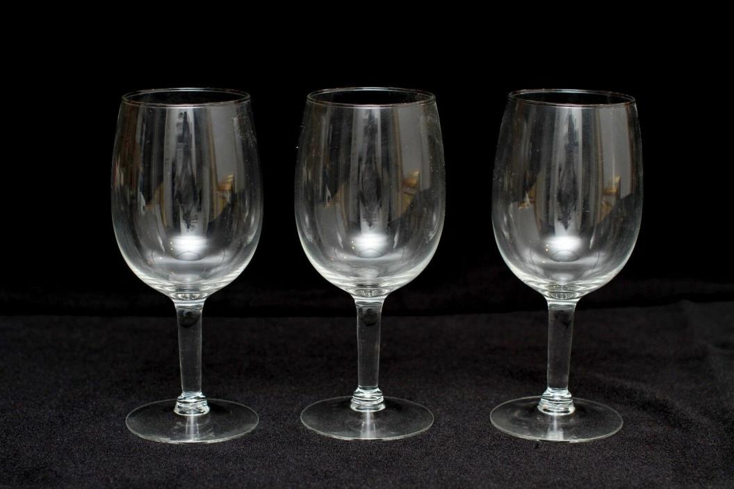 Simple Classic Fine Clear  Crystal Wine Water Glass Stem lot set 3 7