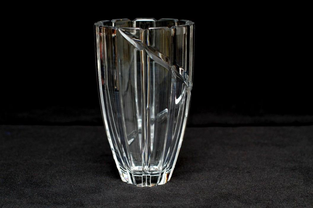 Flower Glass Vase Clear Line Heavy Cut Crystal Table Simple 7