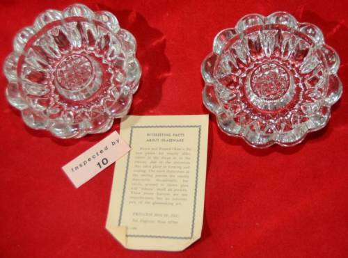 Princess House Candle Holders Crystal Clear Holds Pillar or Taper #0486 Vtg New