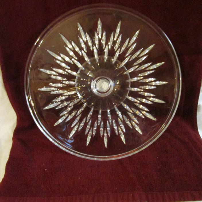 Ducheese Full l Lead Crystal Footed Cake Plate Made in Germany