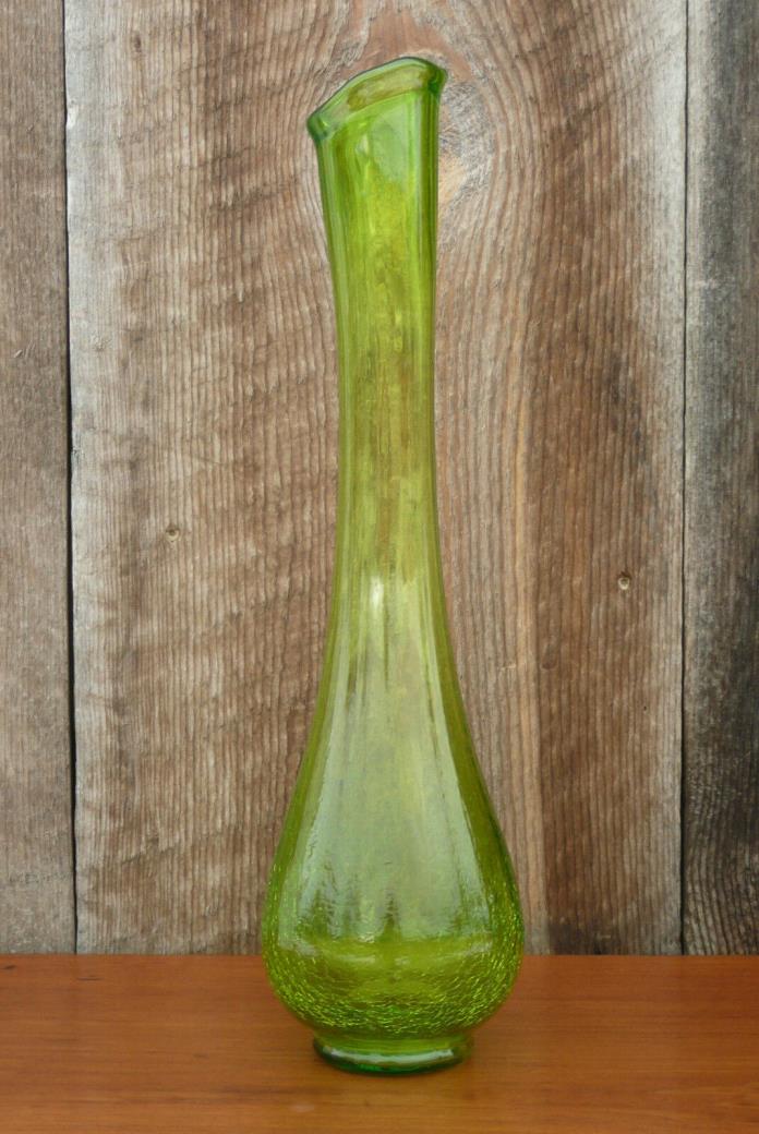 Vintage CRACKLE GLASS ~ Tall 16