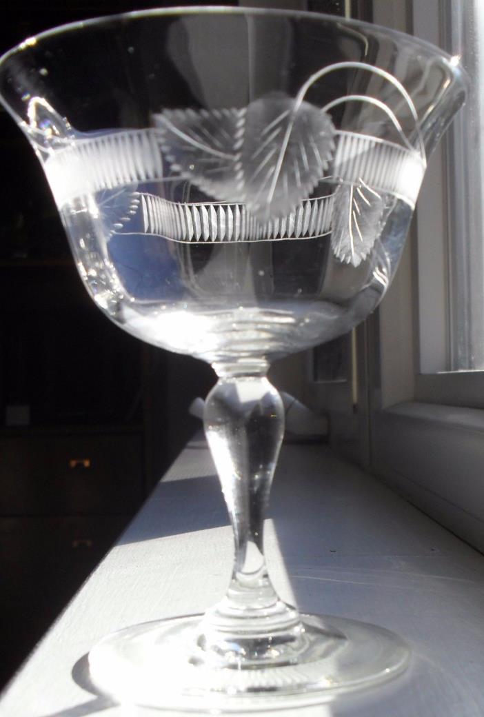 Vintage Cut Glass Crystal Sherry Stem Webb