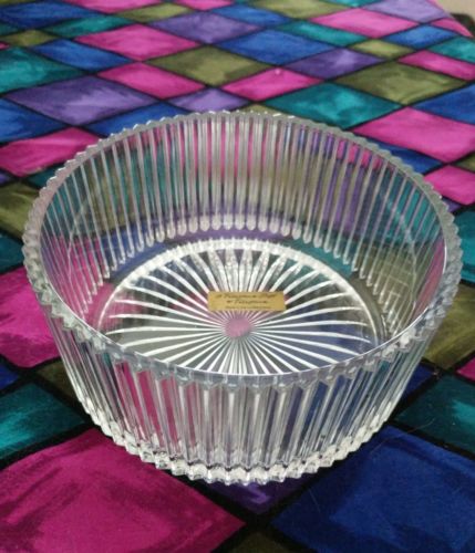 vintage A Teleflora Gift crystal glass dish bowl  6