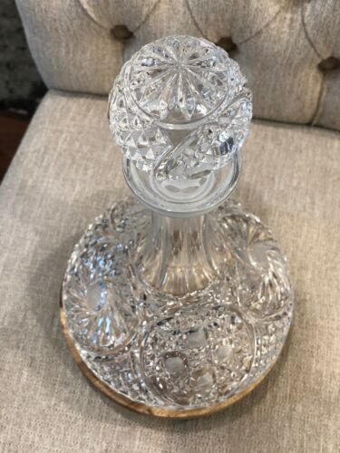 Vintage Glass Decanter with Stopper Liquor or Wine