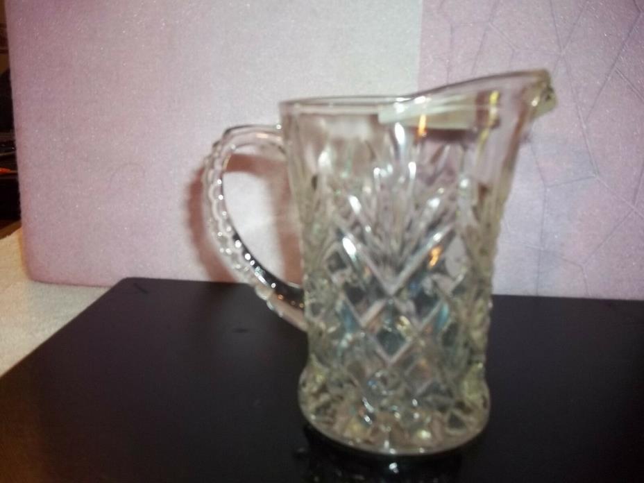 Cut Glass Pitcher 5 inches tall Vintage