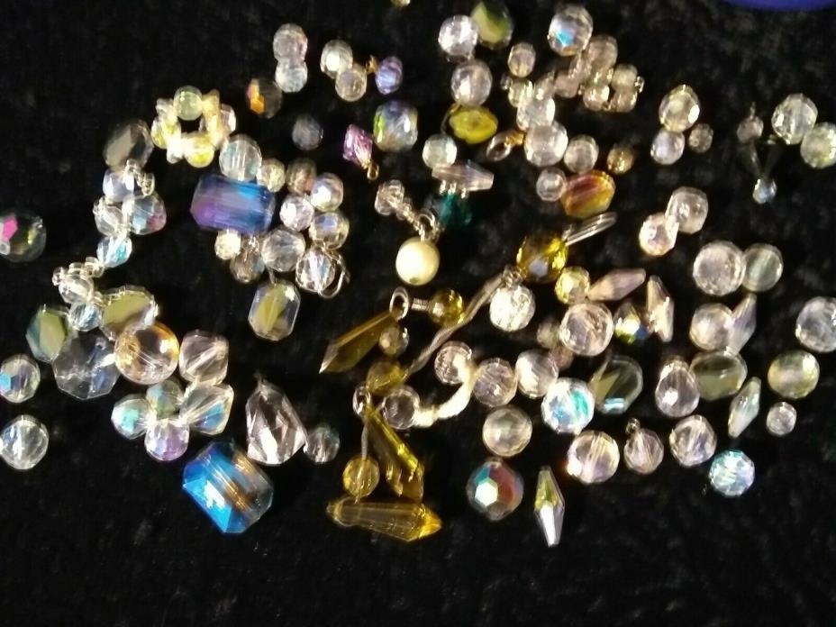 Crystals / Prisms / Antique Glass .. Vintage ...see pictures