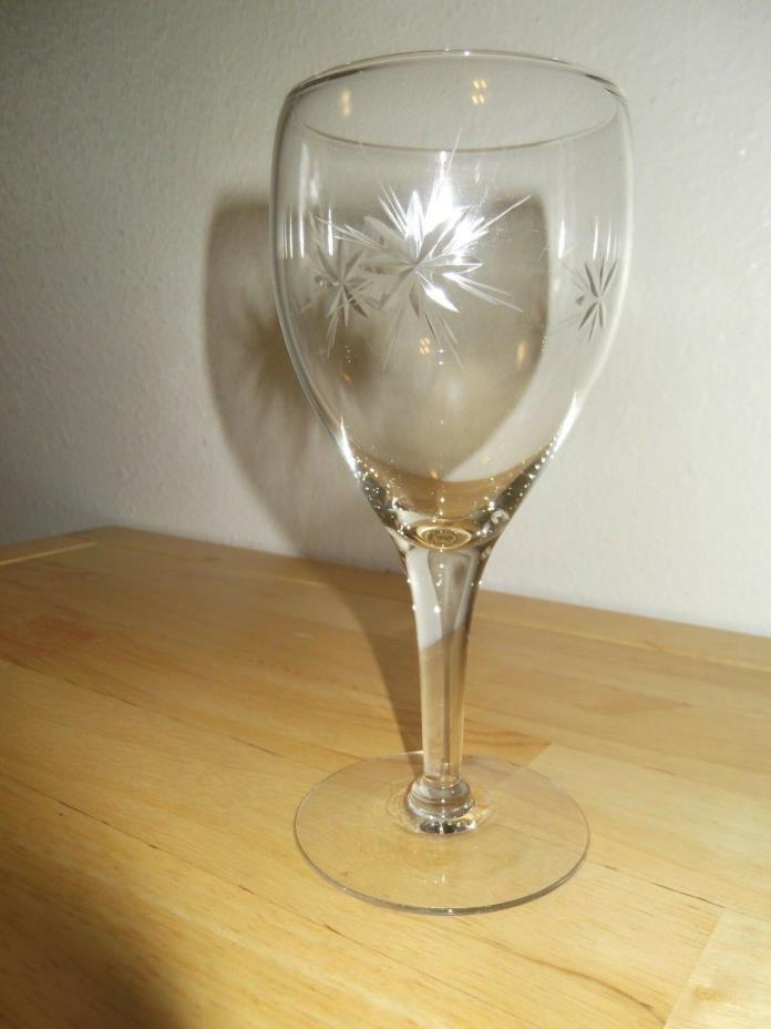 ABP Wine Goblet Cut Star Design Small Chip in Base
