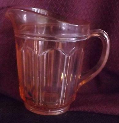 Hocking COLONIAL Knife Fork Pink Depression Glass Water Pitcher