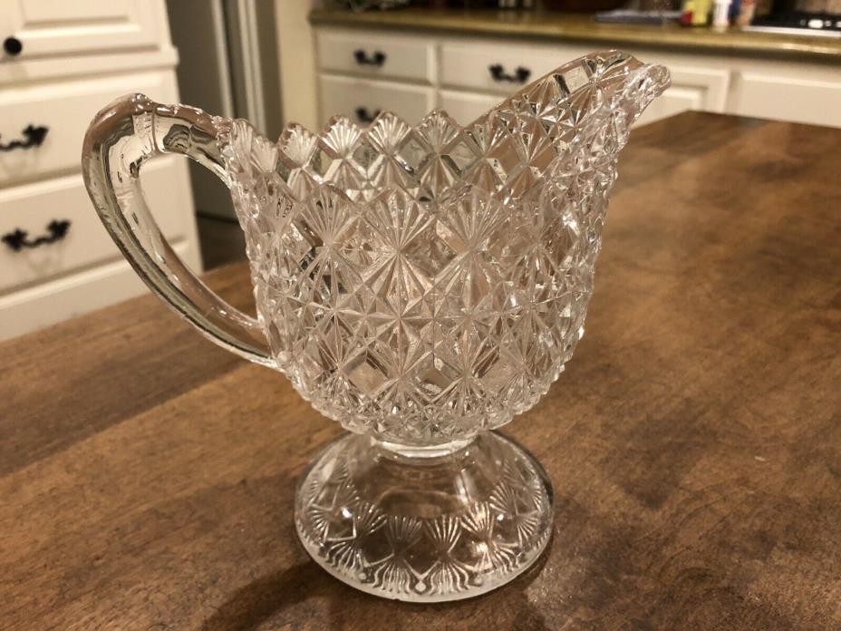 Antique EAPG Finecut & Block Pitcher Circa 1890