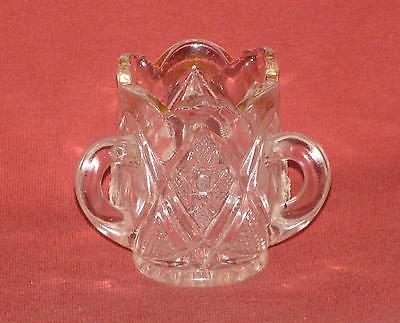 EAPG Minnesota Pattern Clear Glass Match Holder/Toothpick Holder Free Shipping