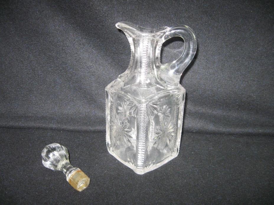 Anitque EAPG Model Flint Glass Co Planet Decanter Circa 1899