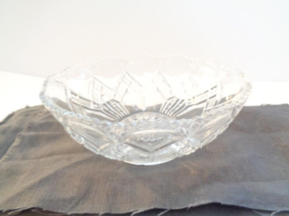 Antique Bryce Higbee & Company Clear Pressed Glass Bowl 1905