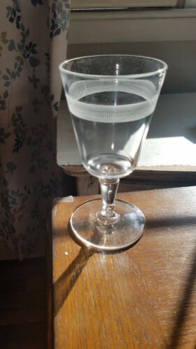 EAPG Antique Etched Band Goblet set of 2