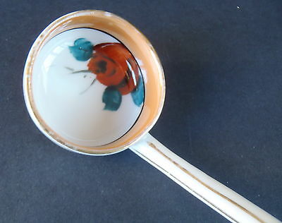 (3) Mayonnaise Ladle -  Red Flower - Gold on Handle - Noritake