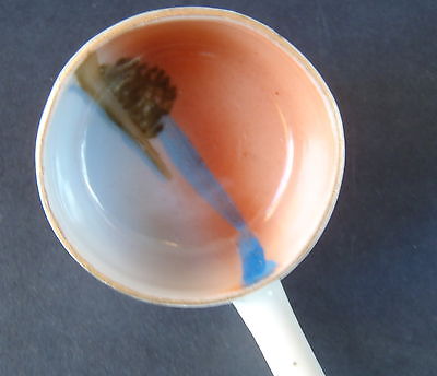 (7) Mayonnaise Ladle -  Orange and Blue with Gold Handle