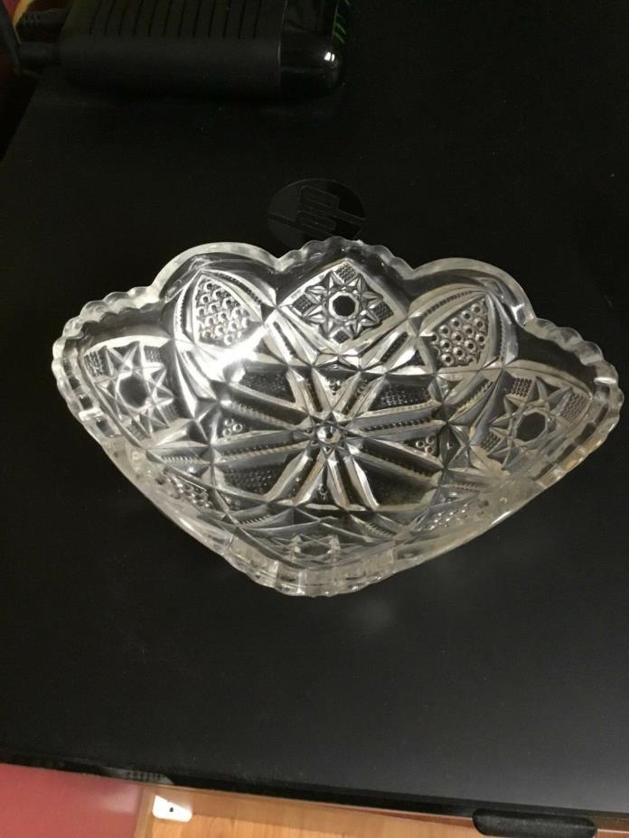 Vintage Pressed Glass Bowl and Candy Dish