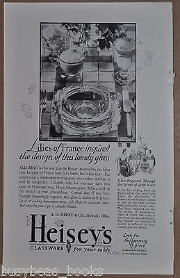 1930 HEISEY GLASS advertisement, Empress pattern, depression glass