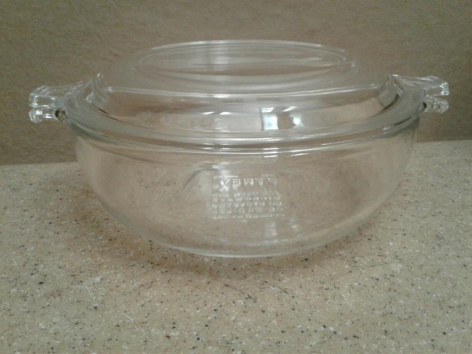 Pyrex Mini Casserole 019 with Domed Lid 681-C Tab Handles EUC