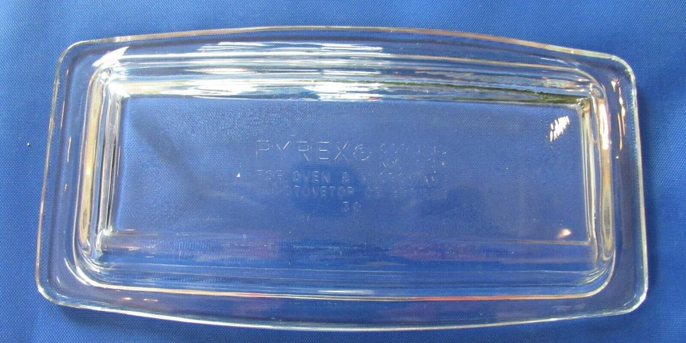 Pyrex Vintage Clear Glass Butter Dish Replacement Bottom/ Base Only 72-B